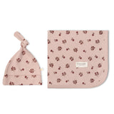 Organic Swaddle Blanket & Hat Set | Rosebud