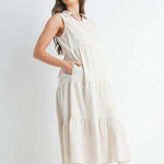 Tiered Maternity & Nursing Midi Shirt Dress | Milk & Baby