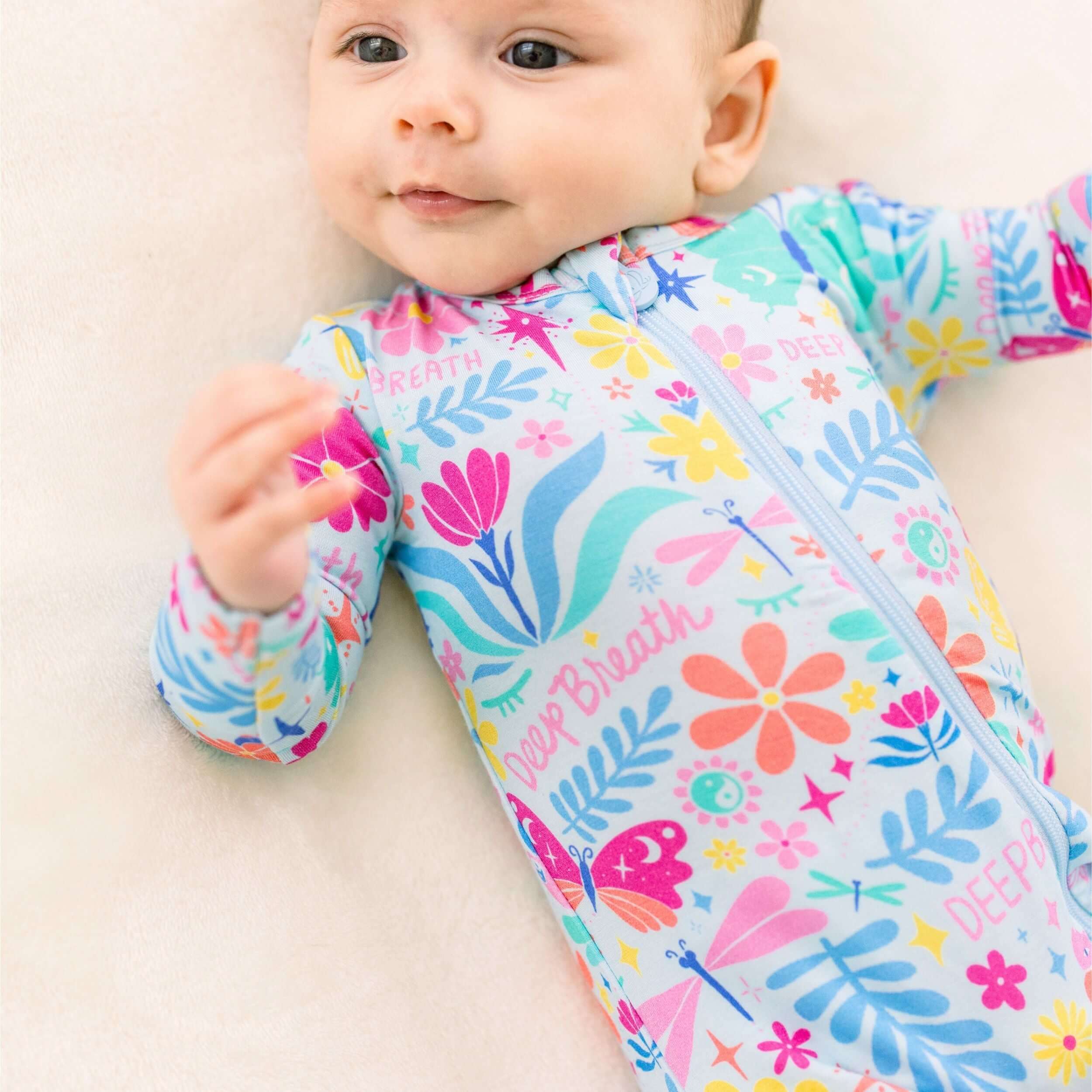 The Second-Skin Footie | Om Baby | "Deep Breath" | Milk & Baby