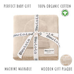 Luxe Collection 100% Organic Cotton Luxury Knit Baby Blanket + Hat Set | Milk & Baby