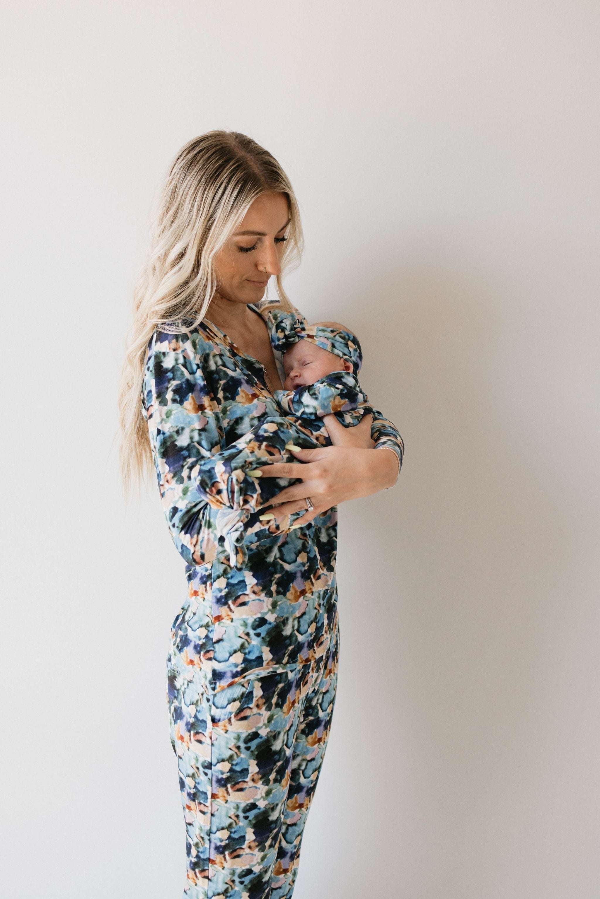 Charli Print | Bamboo Knotted Gown | Milk & Baby