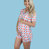 USA Checkers Women's Dream Short Set | Milk & Baby