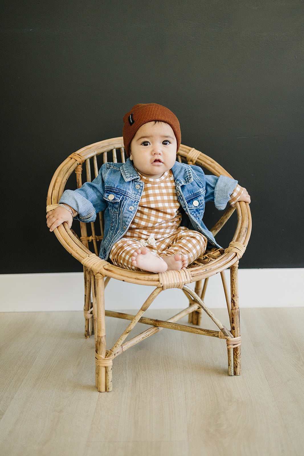 Brown Mebie Baby Beanie | Milk & Baby