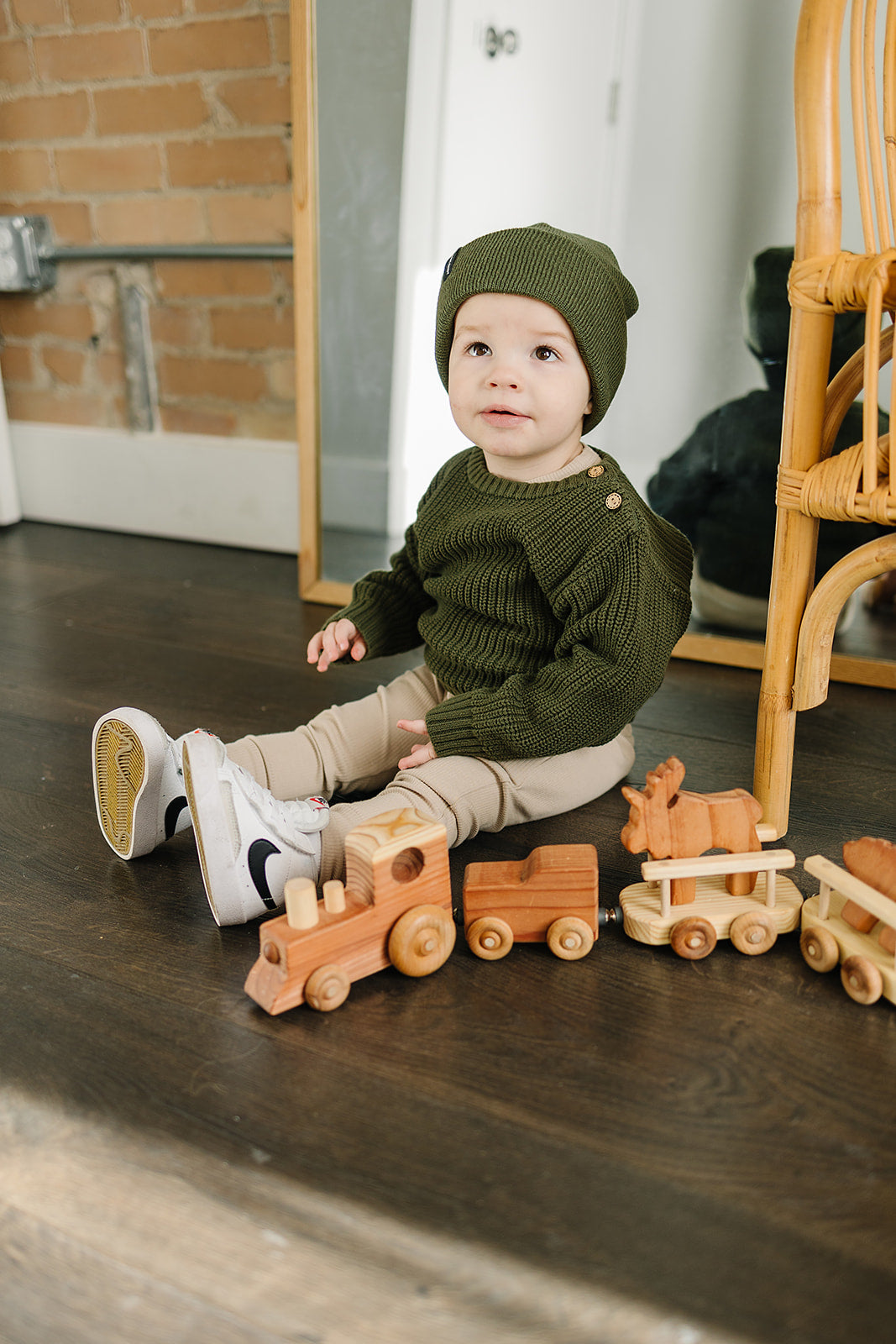 Green Mebie Baby Beanie | Milk & Baby