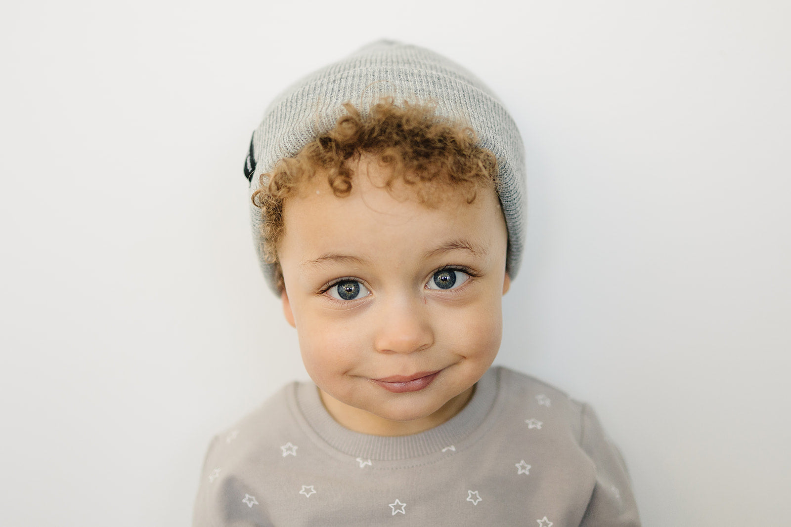 Light Grey Mebie Baby Beanie | Milk & Baby