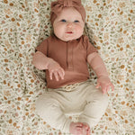 Dusty Rose Organic Cotton Ribbed Snap Bodysuit | Milk & Baby