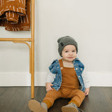 Dark Grey Mebie Baby Beanie | Milk & Baby
