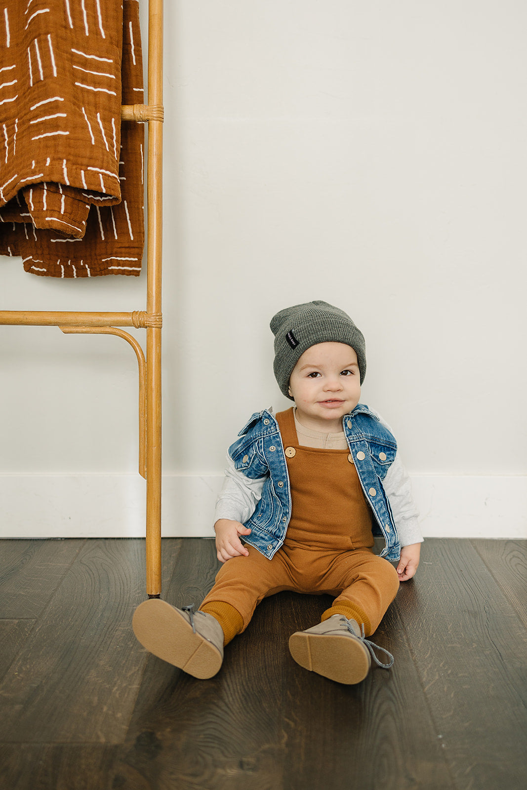 Dark Grey Mebie Baby Beanie | Milk & Baby