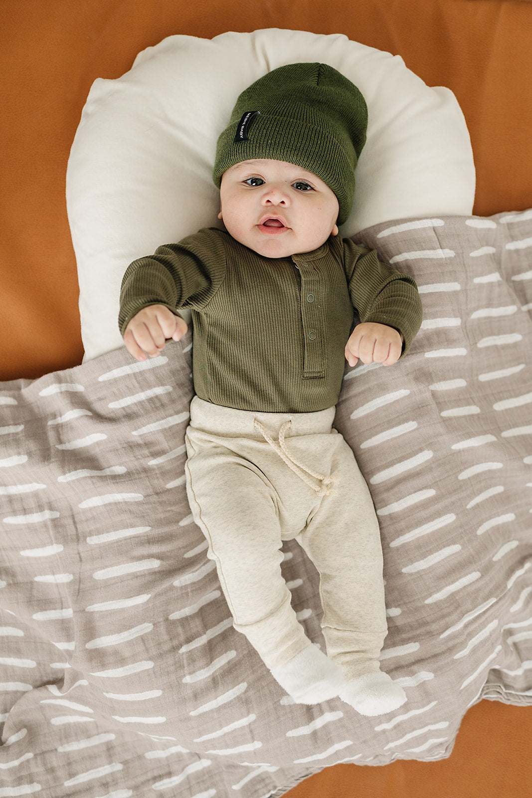 Green Mebie Baby Beanie | Milk & Baby