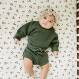 Oatmeal Organic Cotton Ribbed Head Wrap | Milk & Baby