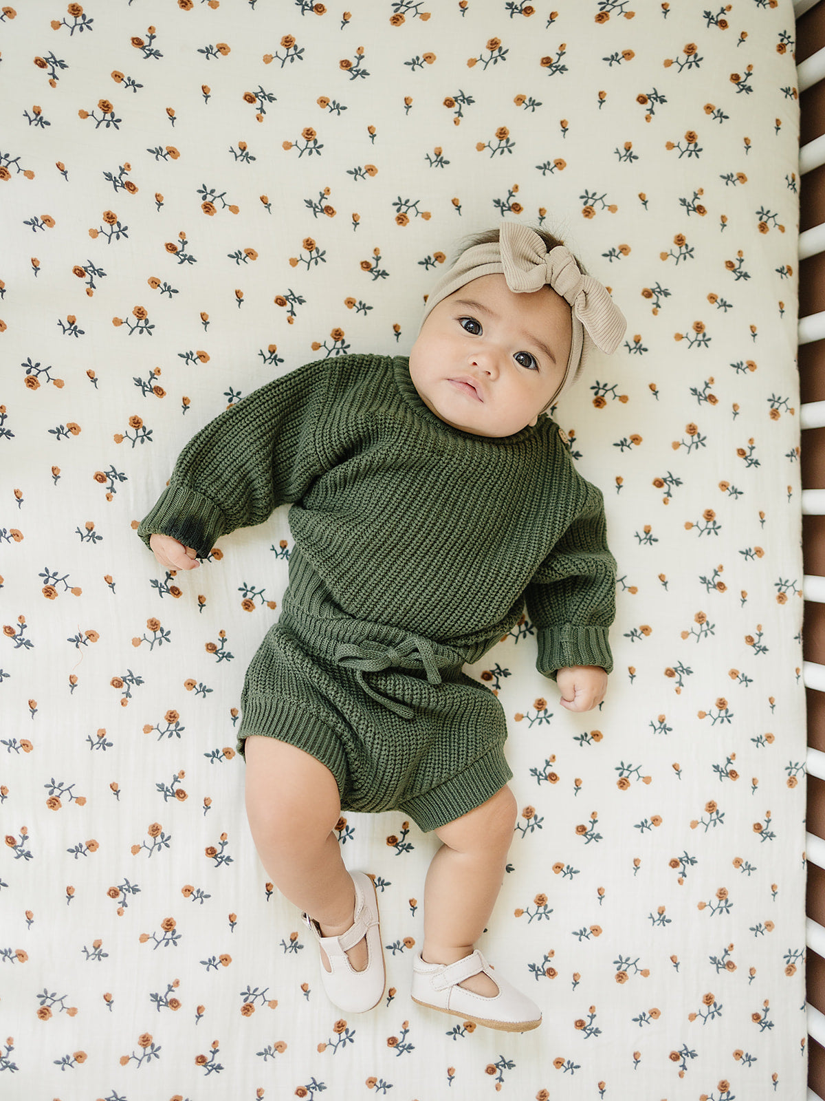 Oatmeal Organic Cotton Ribbed Head Wrap | Milk & Baby