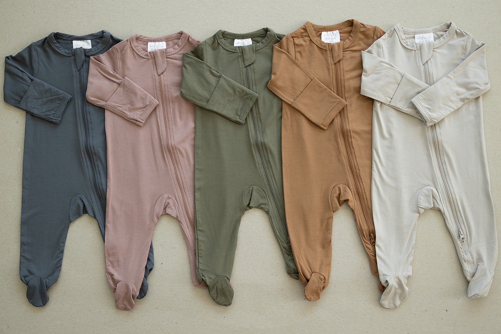 Oatmeal Bamboo Footed Zipper | Milk & Baby