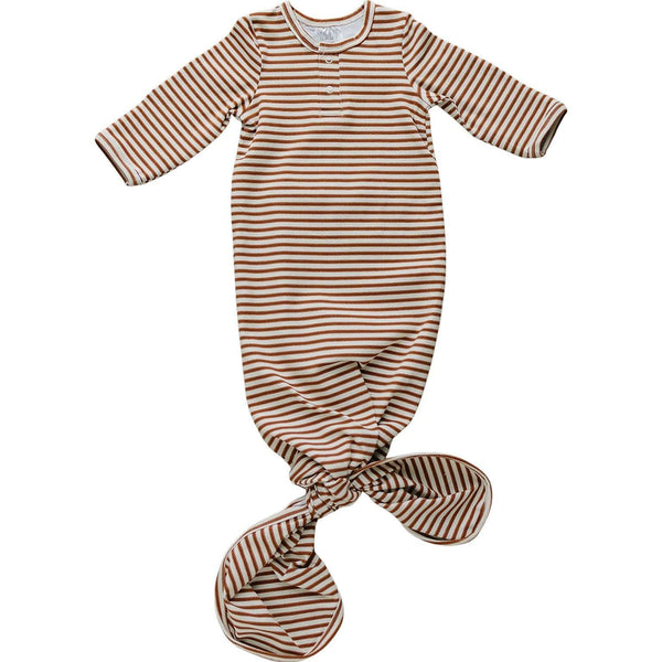 Rust Stripe Knot Gown Milk & Baby