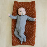 Rust Mudcloth Muslin Changing Pad Cover | Milk & Baby