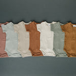 Dusty Rose Organic Cotton Ribbed Snap Bodysuit | Milk & Baby