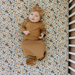 Mustard Bamboo Knot Gown | Newborn Gown - Milk & Baby