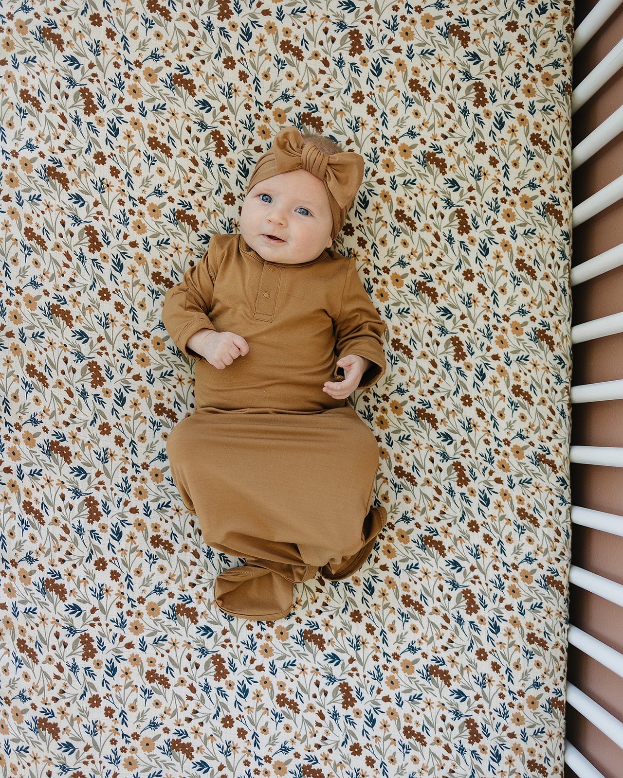 Mustard Bamboo Knot Gown | Milk & Baby