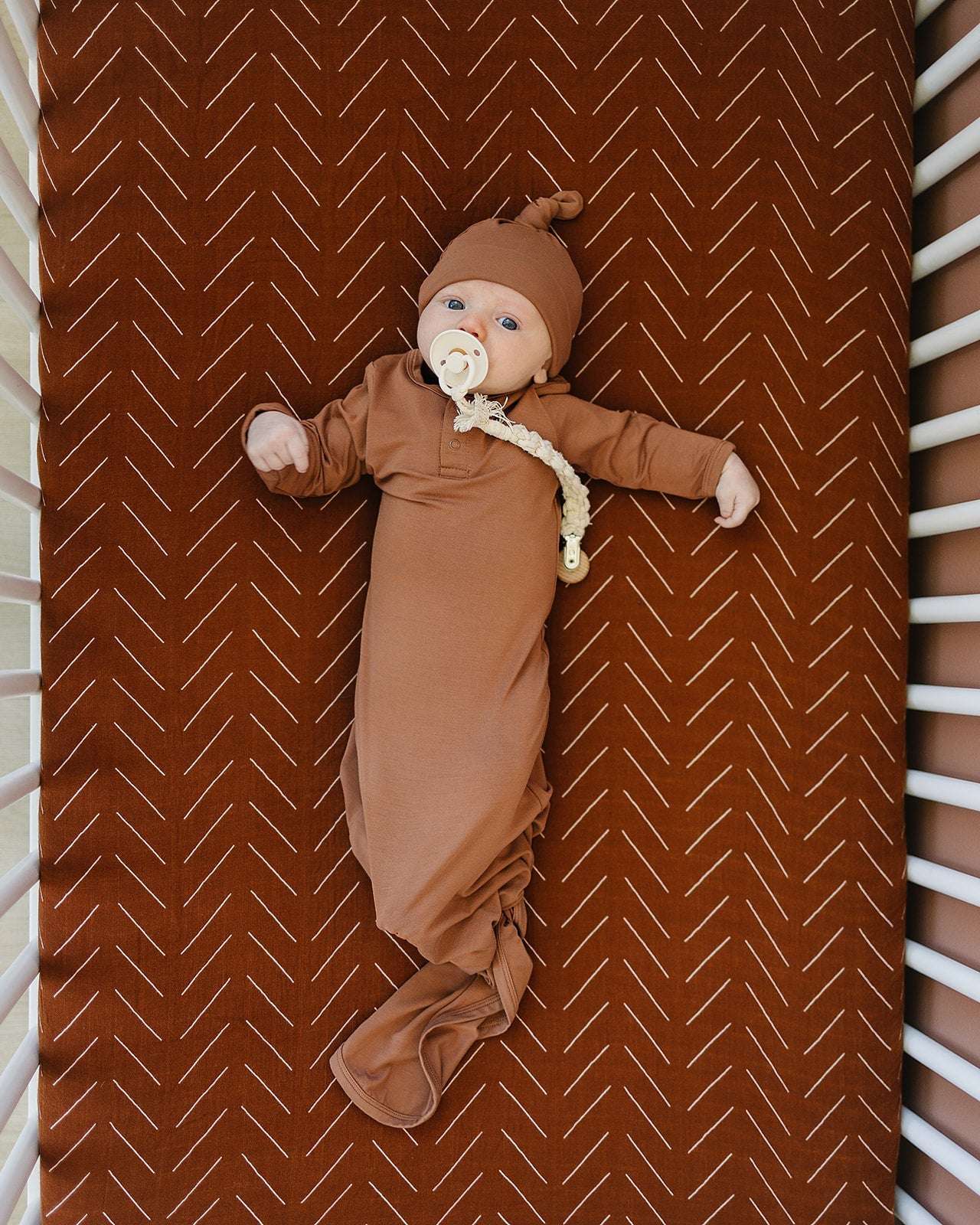 Rust Bamboo Knot Gown Milk & Baby