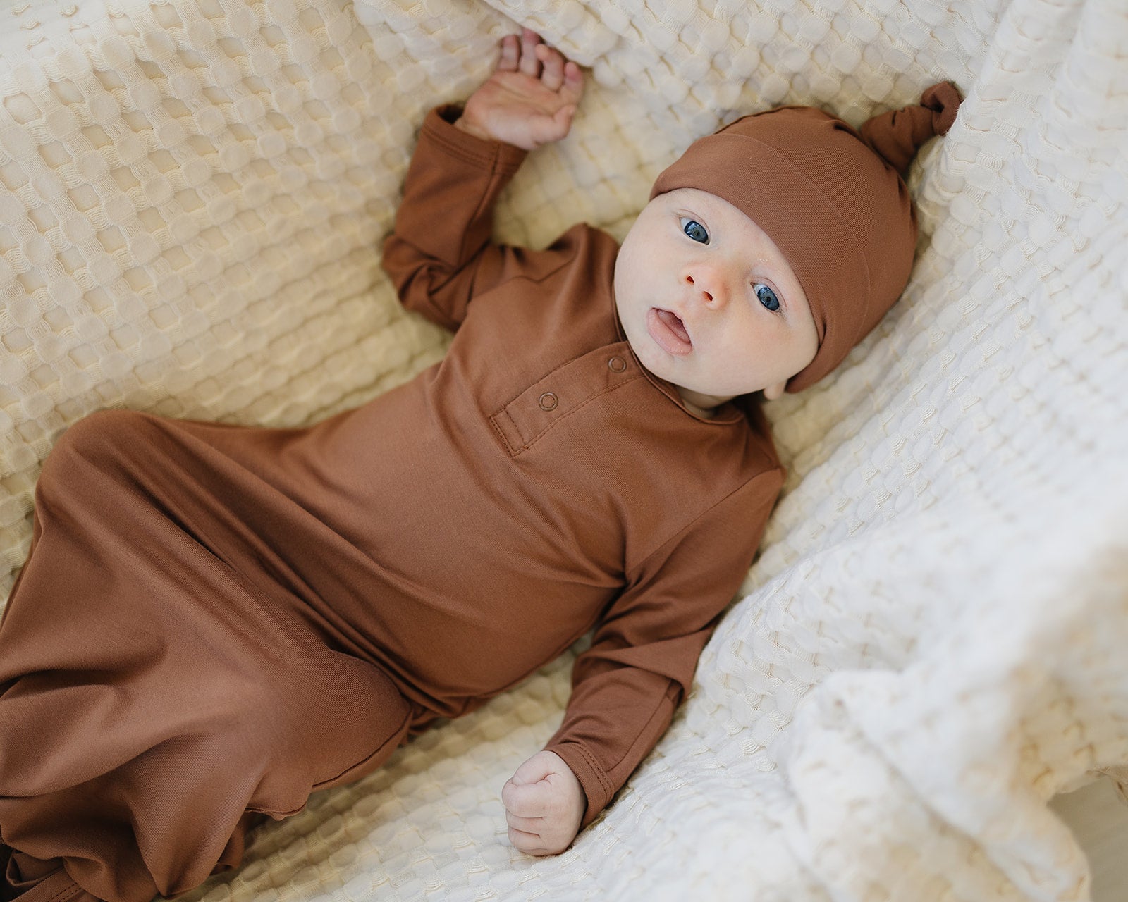 Rust Bamboo Newborn Knot Hat | Milk & Baby