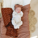 Rust Bamboo Hat OR Head Wrap Set