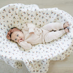 Cream Floral Muslin Quilt | Milk & Baby