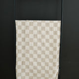 Taupe Checkered Muslin Swaddle Blanket | Milk & Baby