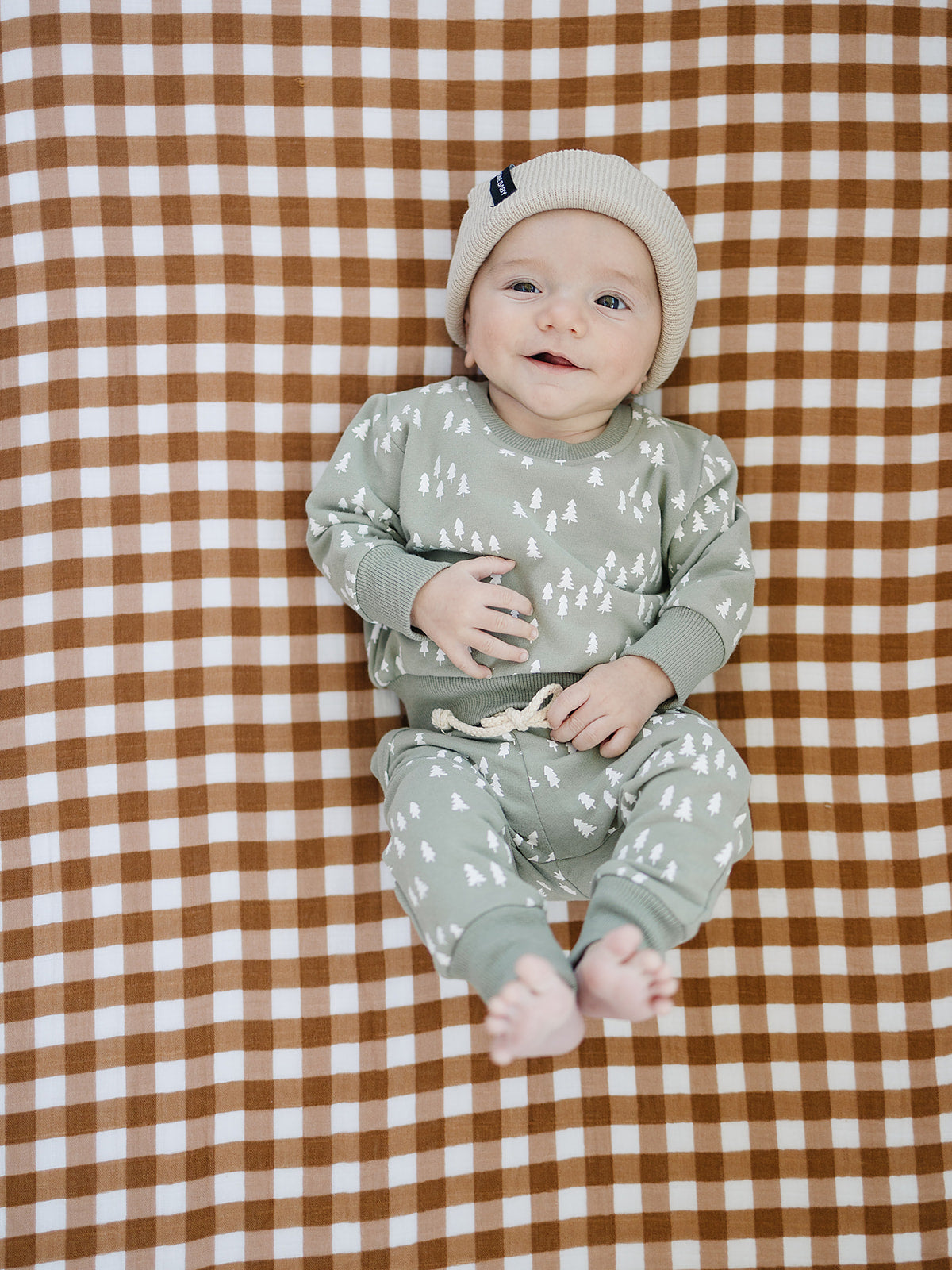Oatmeal Mebie Baby Beanie | Milk & Baby