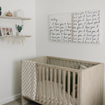 Taupe Checkered Muslin Crib Sheet | Milk & Baby