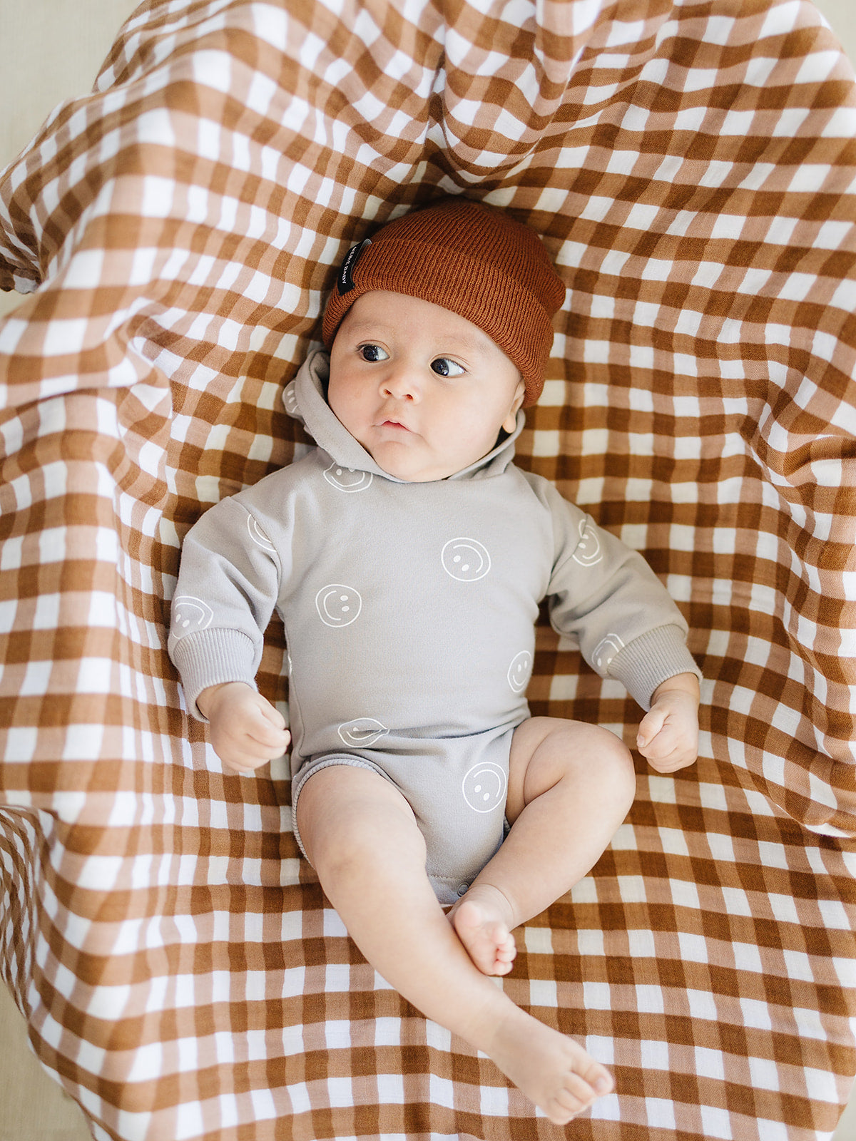 Brown Mebie Baby Beanie | Milk & Baby