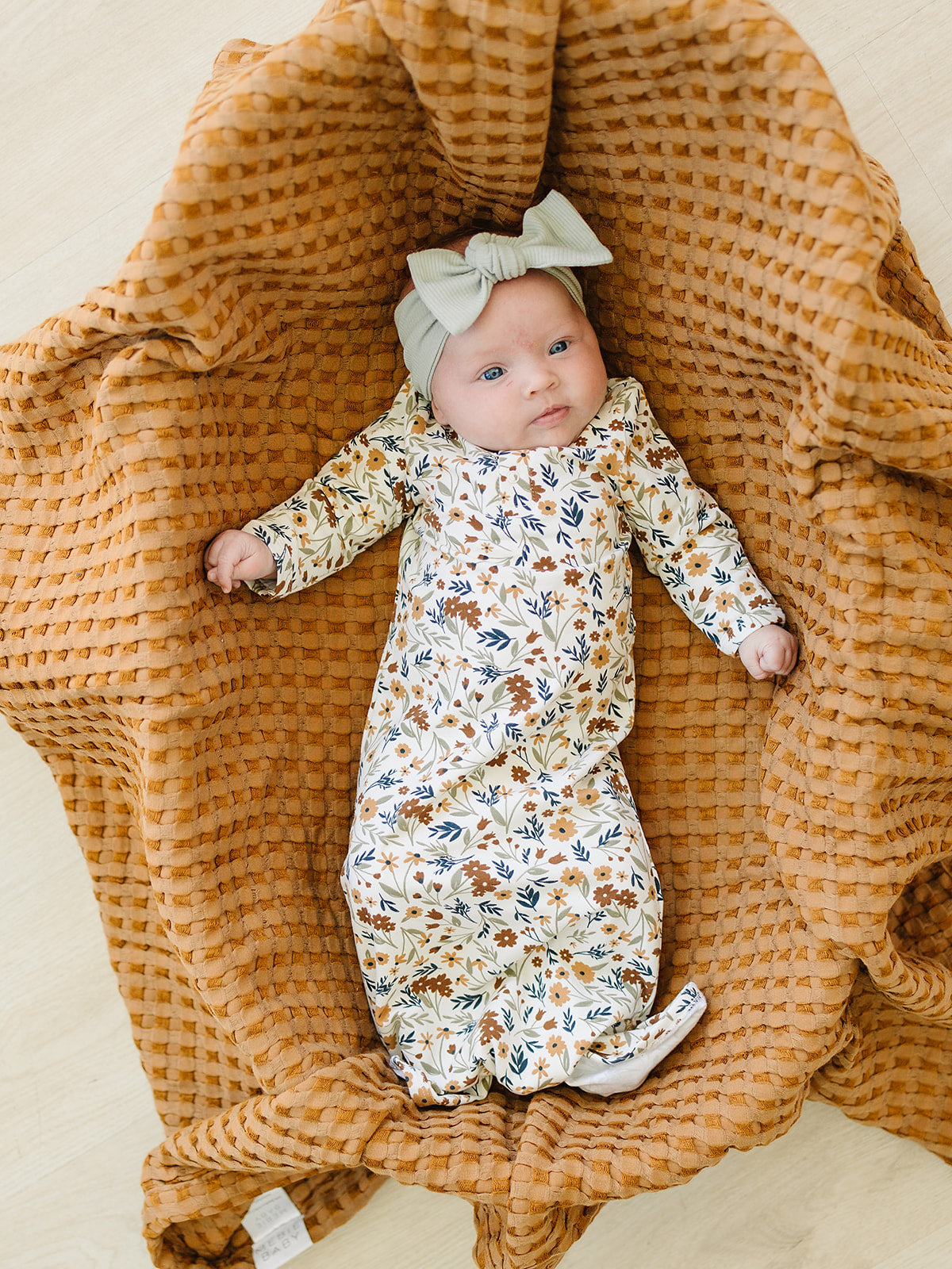 Sage Organic Cotton Ribbed Head Wrap | Milk & Baby