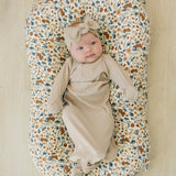 Oatmeal Organic Cotton Ribbed Head Wrap | Milk & Baby