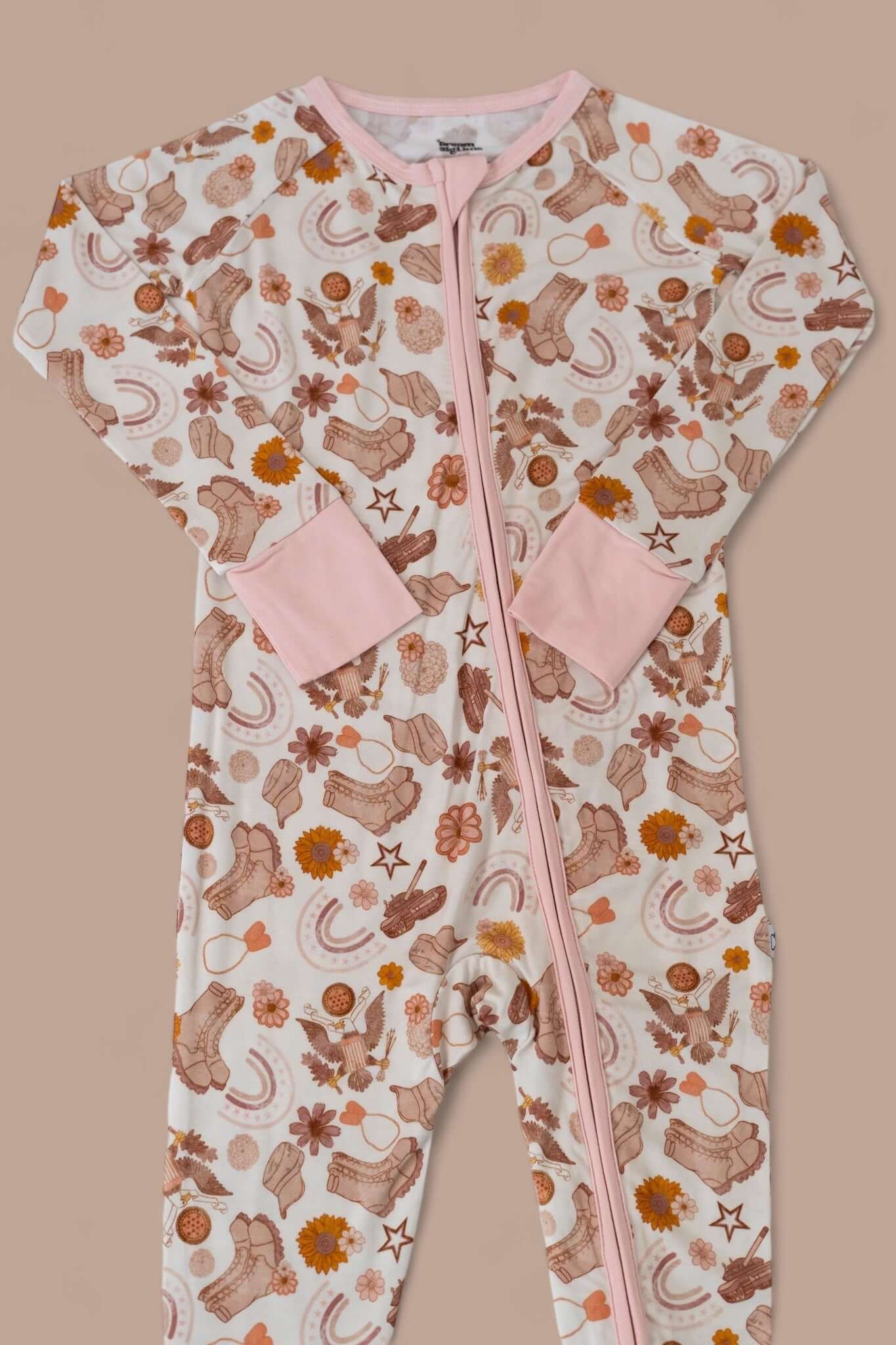 Flowers and Boots Dream Romper | Milk & Baby