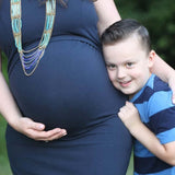 Little Breastfeeding Dress | Navy | Milk & Baby