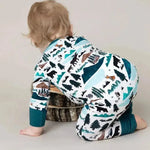Into the Wild | Bamboo One Piece Zip Pajama | Milk & Baby
