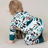 Into the Wild | Bamboo One Piece Zip Pajama | Milk & Baby