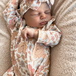 Luna + Luca Floral Jumpsuit + Bow | Milk & Baby
