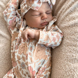 Luna + Luca Floral Jumpsuit + Bow | Milk & Baby