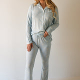 Blue Bows | Women's Bamboo Button Up Lounge Set