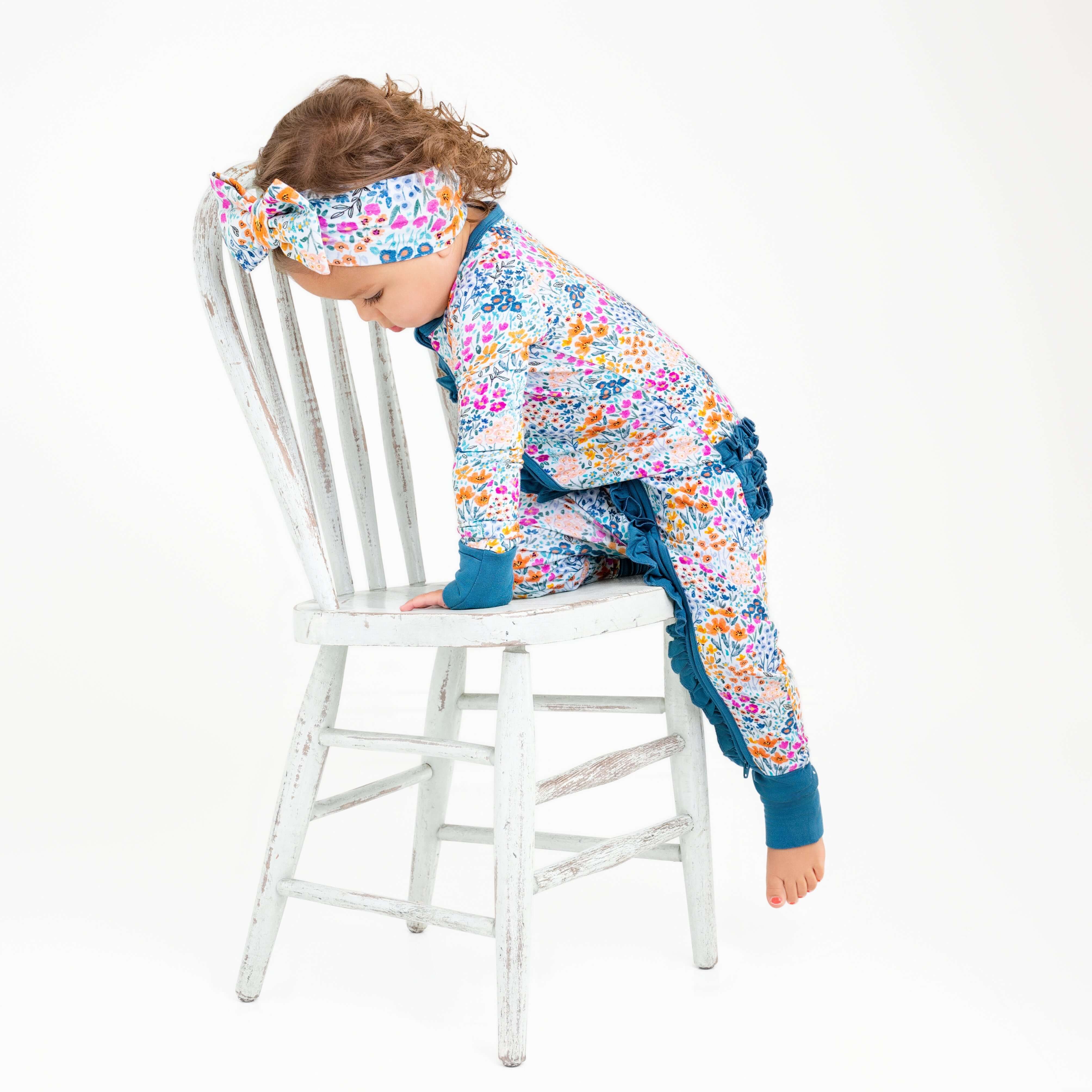Whispering Wildflowers Ruffle Romper | Milk & Baby
