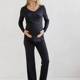 Amira 2-piece Maternity & Nursing Pajamas | Black