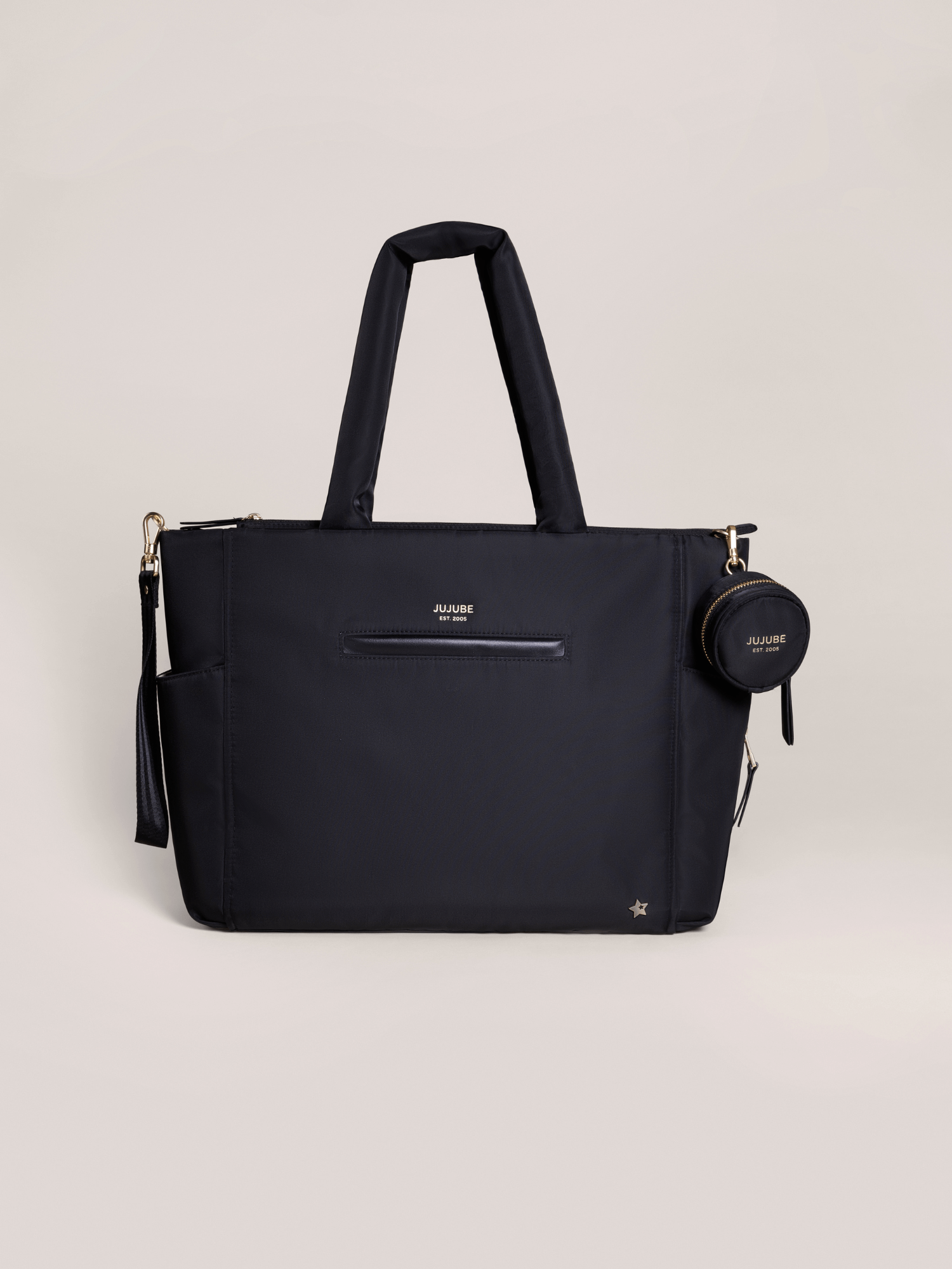 Utility-Strap Tote Diaper Bag - Black | Milk & Baby