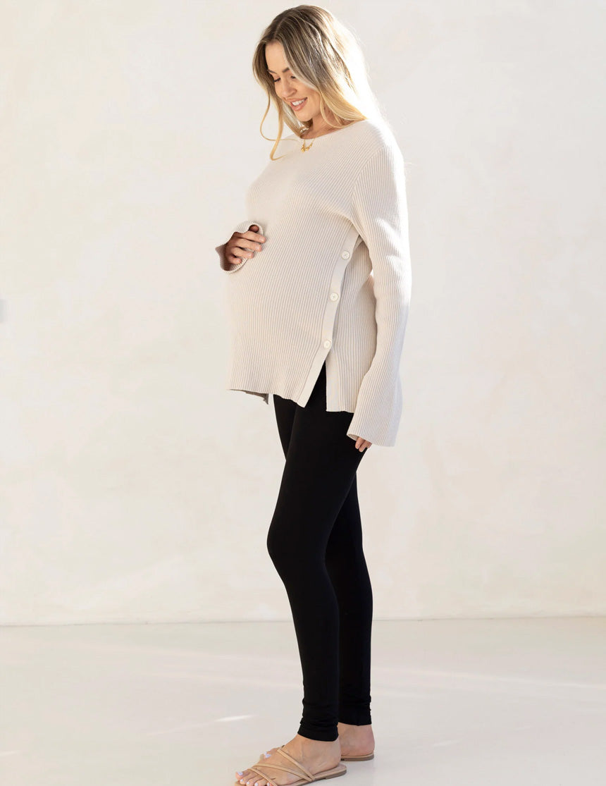 Arial Maternity & Nursing Sweater in Cream | Milk & Baby