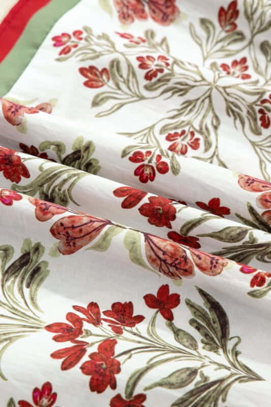 Floral Contrast Trim Frilled Neck Dress | Milk & Baby