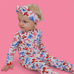 Red, White, and Bows Dream Romper | Milk & Baby