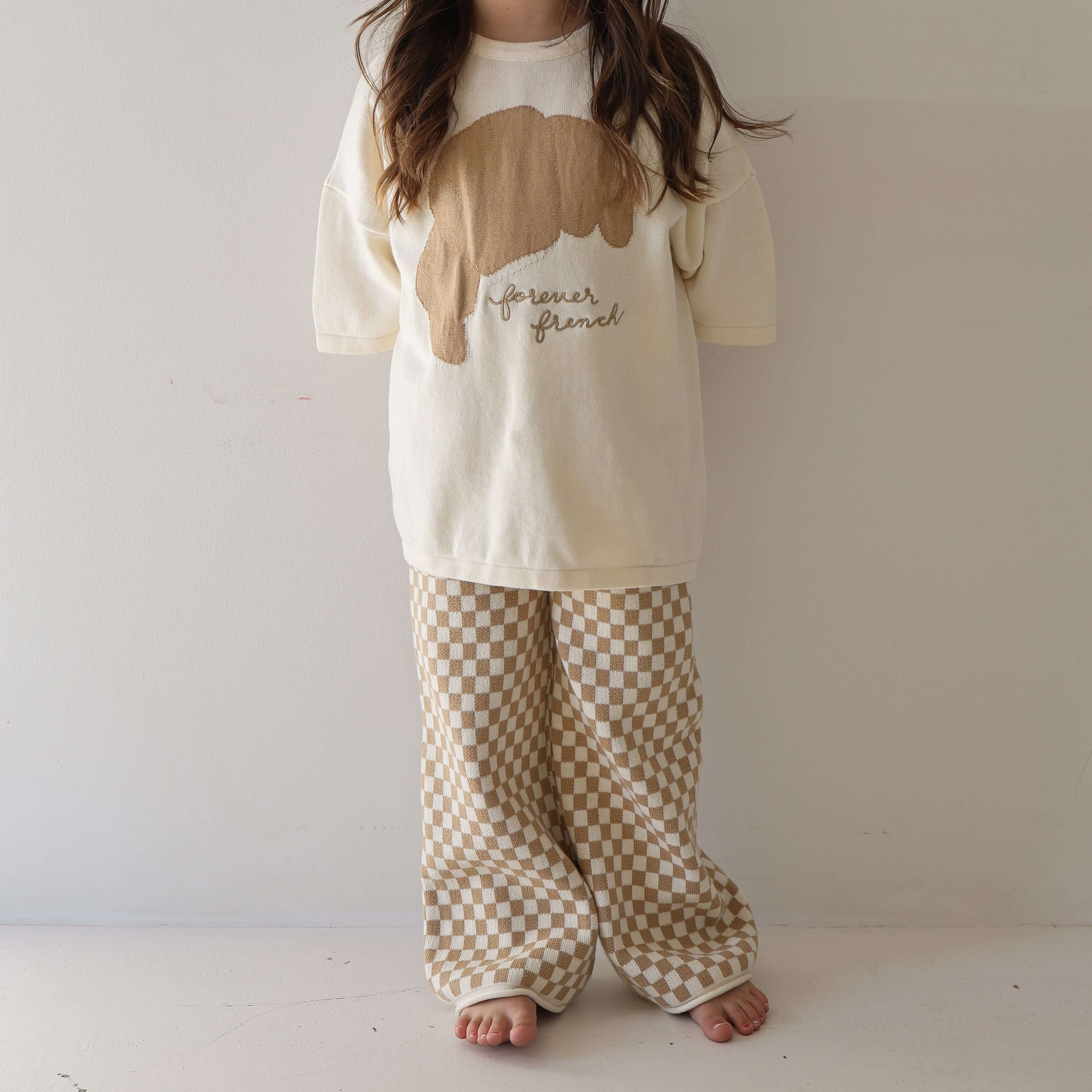 Croissants | Knit Pant Set | Milk & Baby