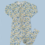 Vintage Citrus Toile Dream Ruffle Romper | Milk & Baby