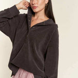 Ribbed Hooded Sweatshirt | Milk & Baby