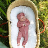 Peppermint Stripe Ribbed | Bamboo Zip Pajamas