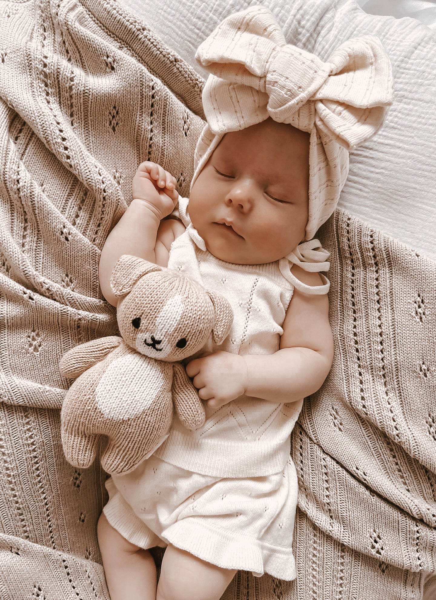Luna + Luca Pointelle Summer Set - Cream | Milk & Baby