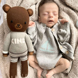 Luna + Luca Pointelle Baby Cardigan | Heather Gray Milk & Baby